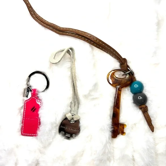 Coach, Dooney & Burke, & Fossil key ring, purse/bag accessories Bundle - Picture 4 of 4